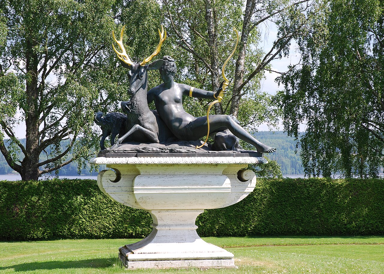 Skulpturen Den vilande Diana i Rottneros Park